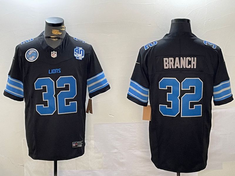 Men Detroit Lions #32 Branch Black three generations 2024 Nike Limited NFL Jersey style 4->detroit lions->NFL Jersey